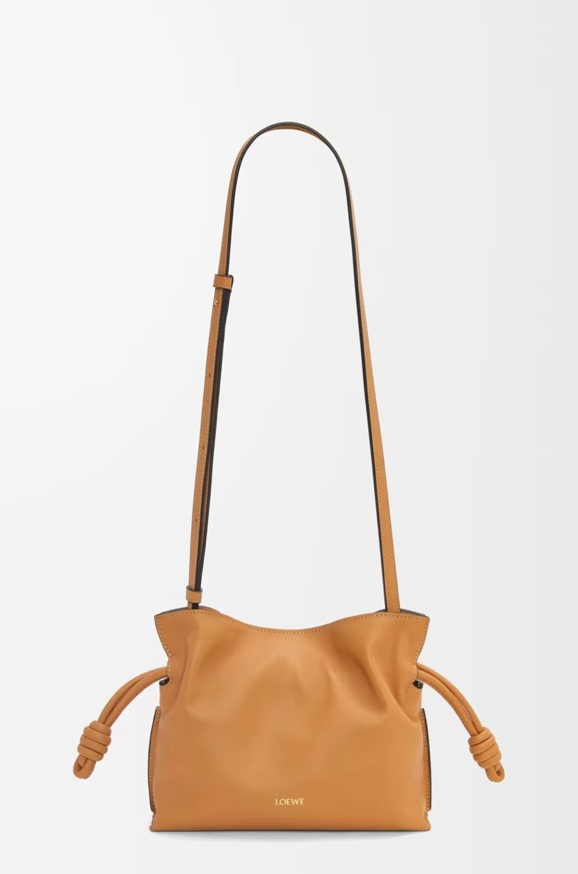 LOEWE Mini Flamenco Clutch in Warm Sand Yellow Napa Calfskin