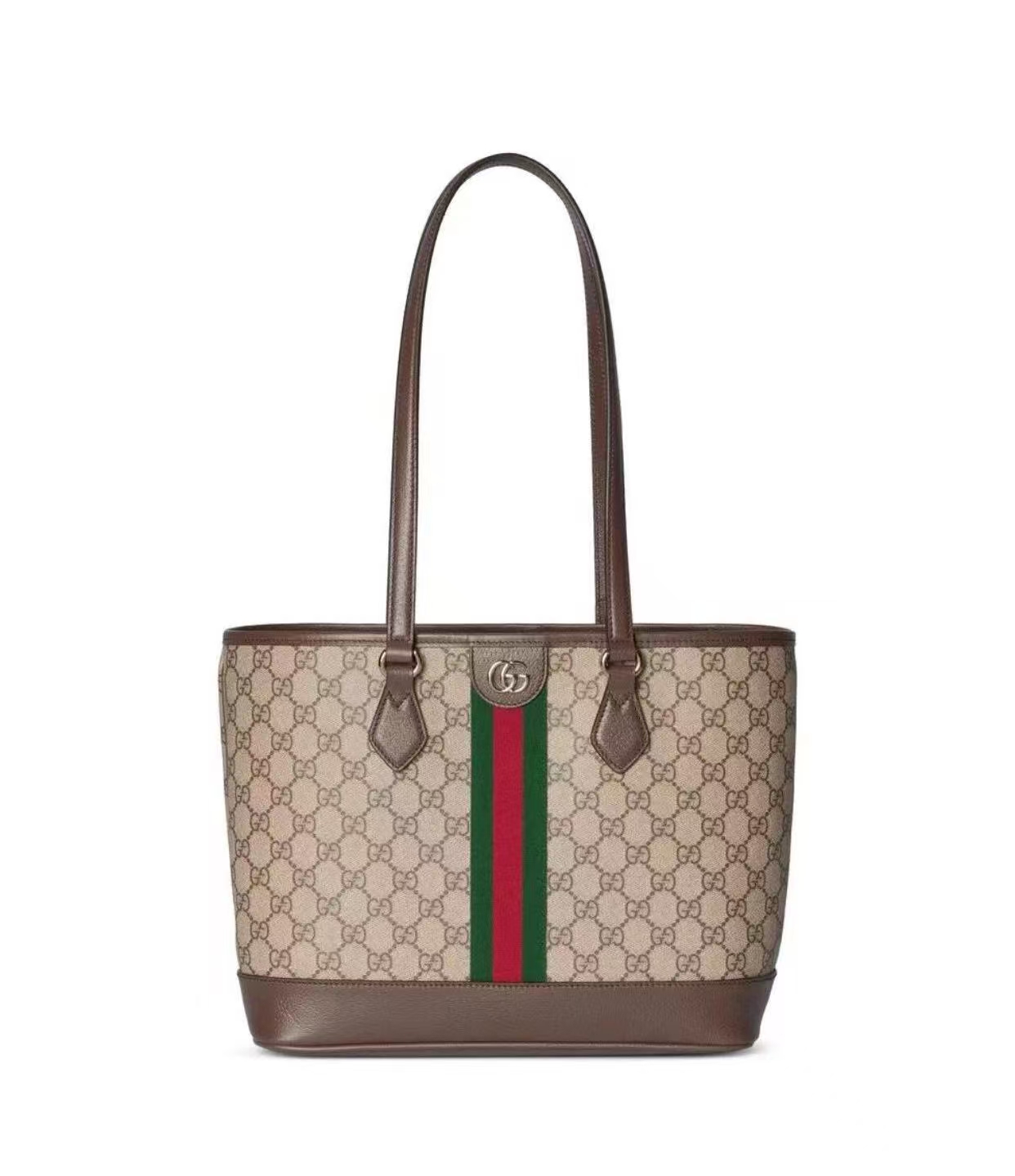 Gucci Ophidia Medium Tote in Beige/Dark Brown GG Canvas