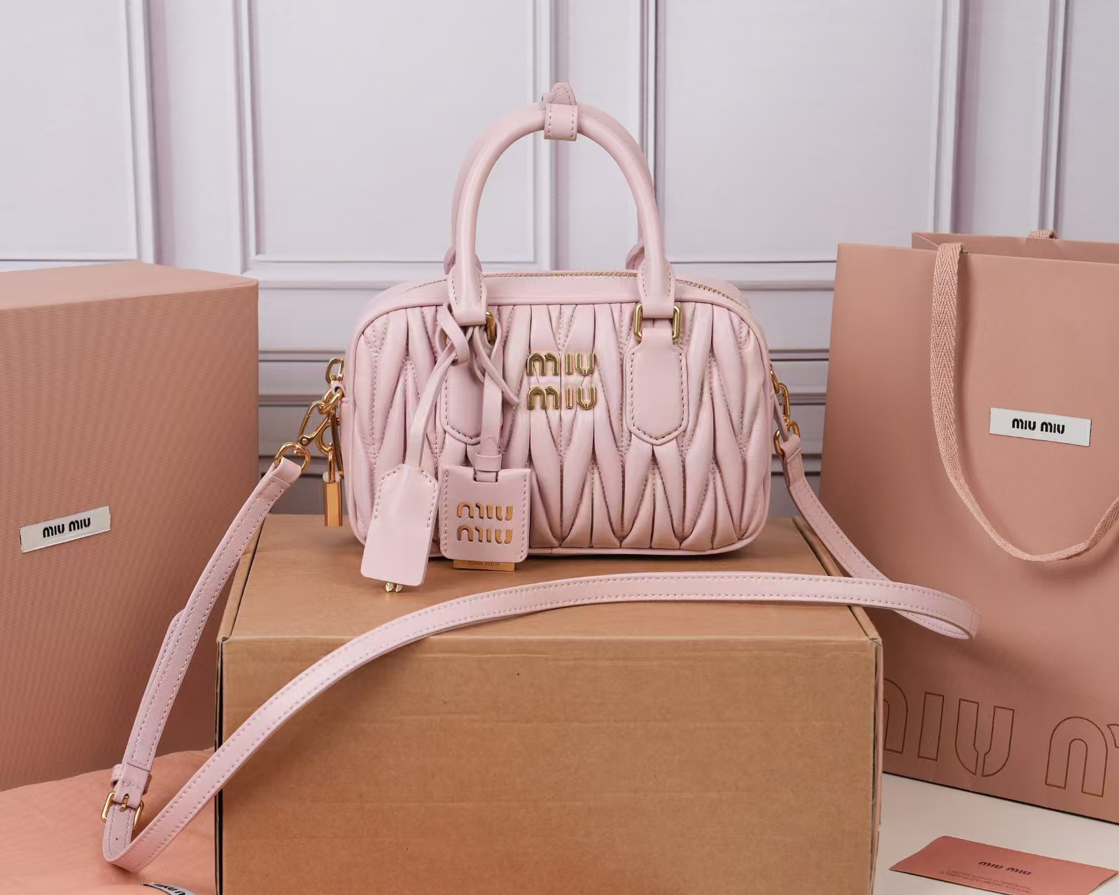 Arcadie Matelassé Lambskin Bag