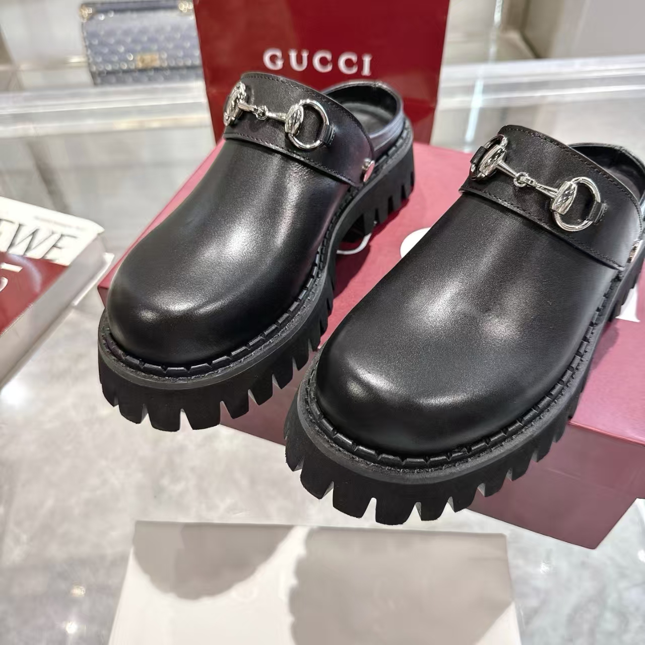 Gucci Horsebit Women's Black Calfskin Mule | Leather Slip-On Loafers