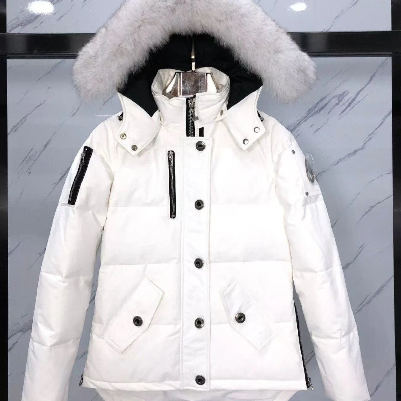Womens Moose Knuckles Parka Lady Puffer Down Jacket XS-XL White*Black*Navy~