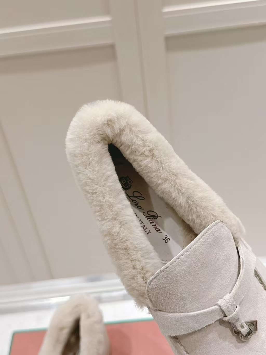 Loro Piana Cream Shearling Loafer