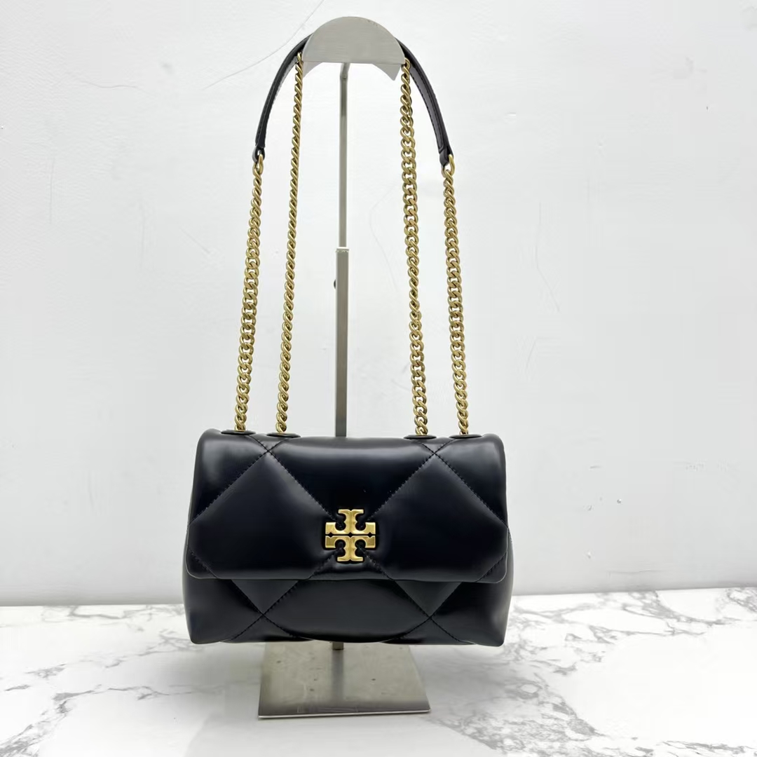 TORY BURCH Quilted Leather Cloud Bag with Adjustable Chain Strap