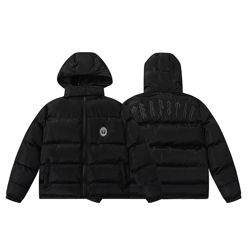 Trapstar Irongate Hooded Puffer Jacket Black