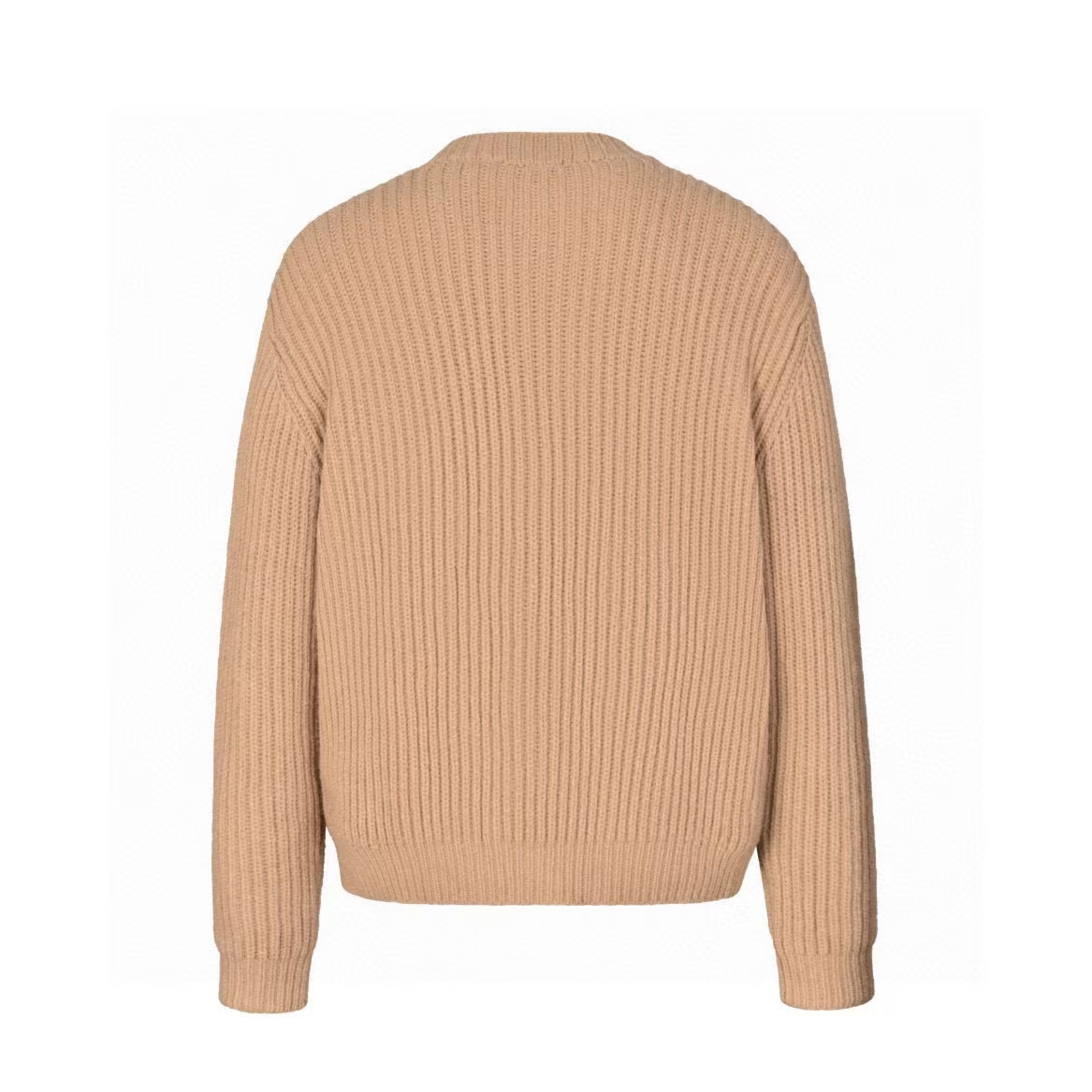 PRADA Fall Winter 2022 Intarsia Wool Cardigan in Khaki