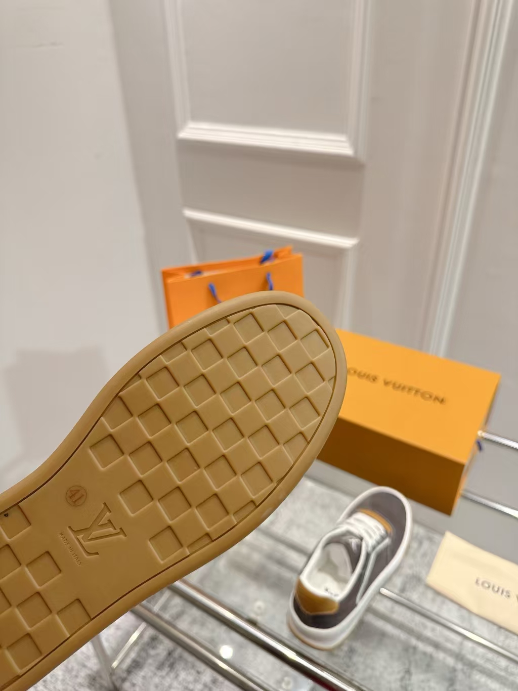 LOUIS VUITTON Tilted Sneaker in Grey with Chunky Sole