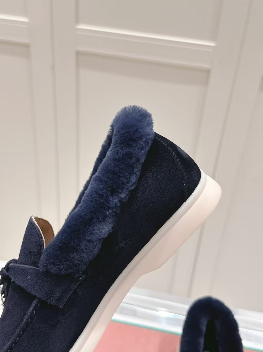 Loro Piana Black Shearling Loafer | Quintessential Quiet Luxury