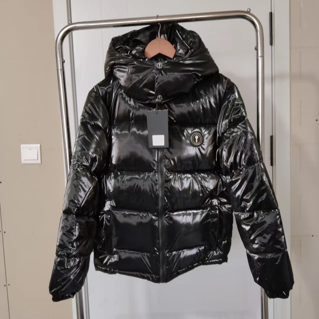 Trapstar Men's Puffer Jacket Shiny/Black Cotton-padded clothes Size XS-2XL