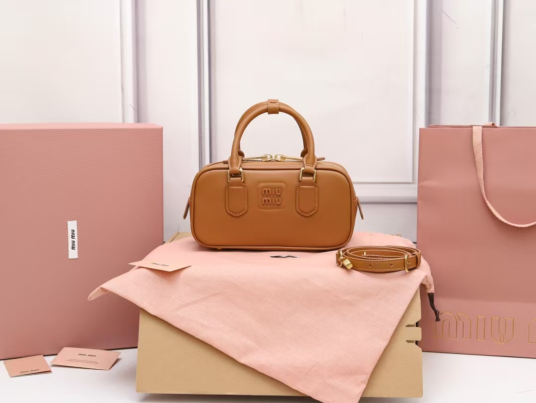 Arcadie Leather Bowling Bag