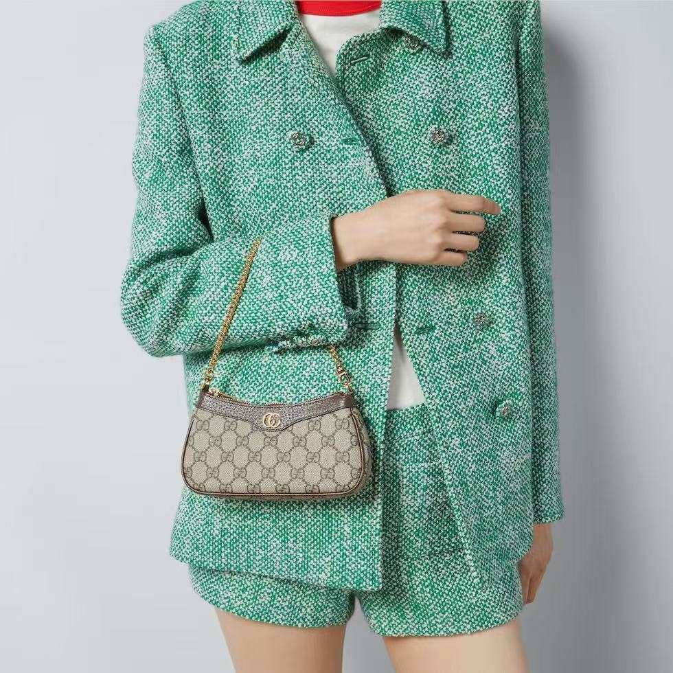 Gucci Ophidia Mini Bag with GG Web & Red-Green Stripe | Vintage-Inspired