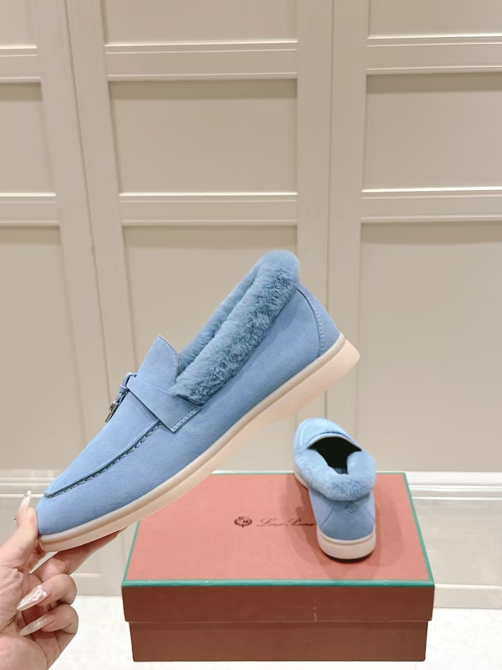 Loro Piana Sky Blue Shearling Loafer | Ultimate Summer Comfort & Luxury