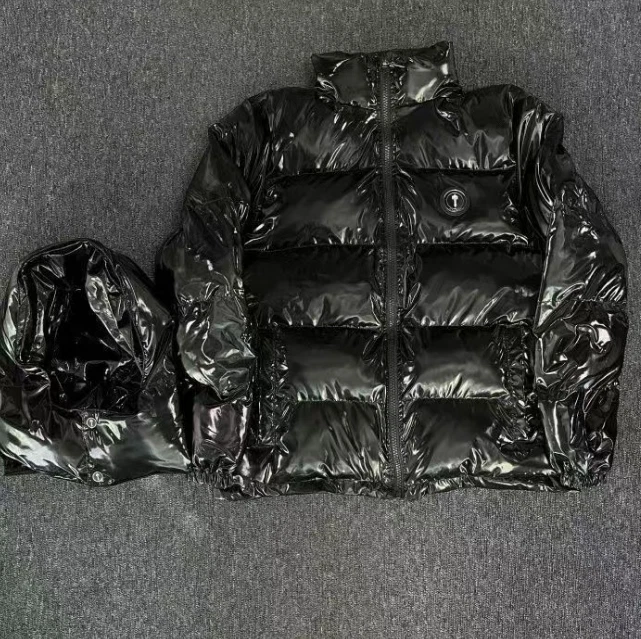 Trapstar Men's Puffer Jacket Shiny/Black Cotton-padded clothes Size XS-2XL