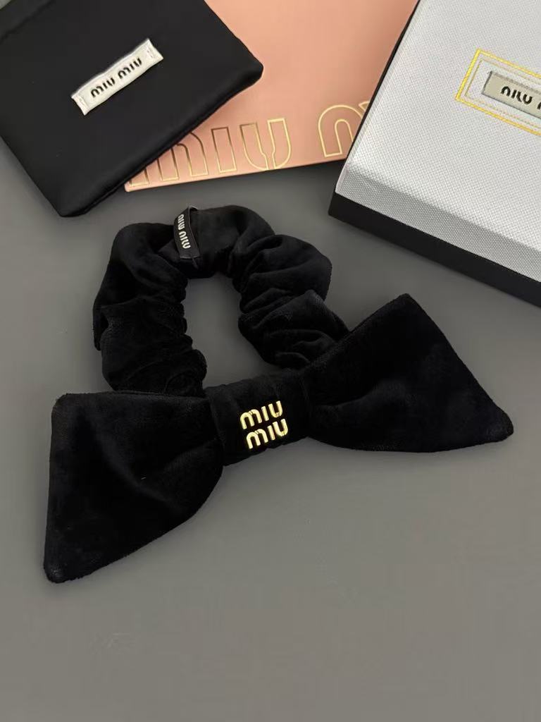 Iconic Logo Hair Scrunchie - Miu Miu Classic Hair Accessory