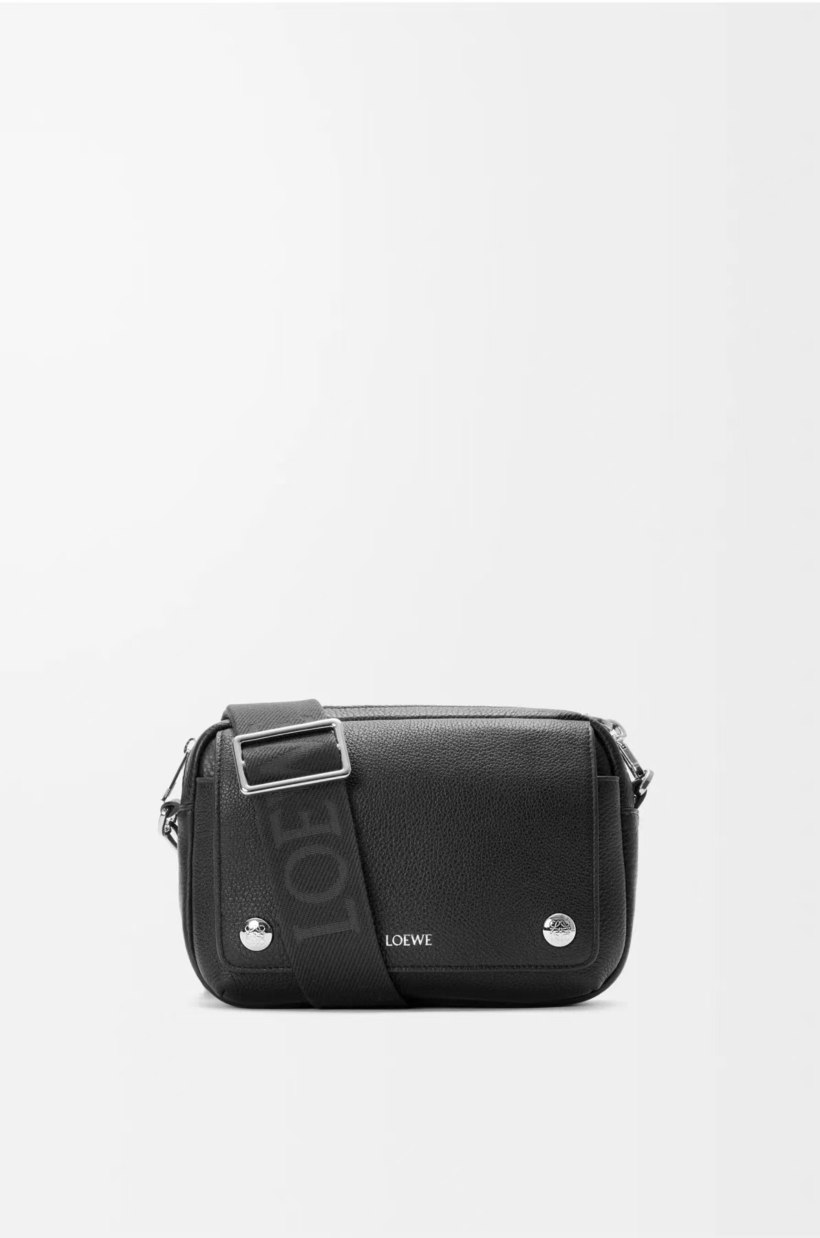 LOEWE Pebble Messenger Bag - Small, Black, Soft-Grained Calfskin