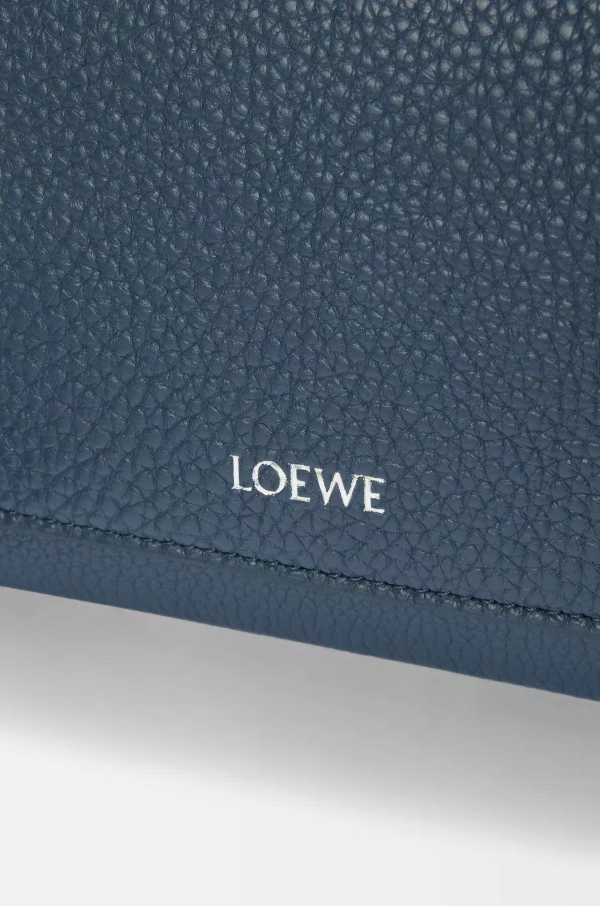 LOEWE Pebble Messenger Bag - Small, Indigo, Soft-Grained Leather