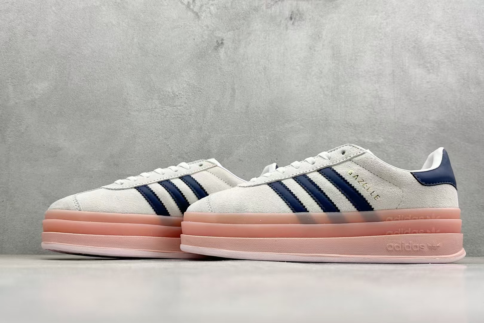 adidas Originals Gazelle Bold White & Blue Chunky Sole Low-Top Sneaker | Retro Casual Shoe