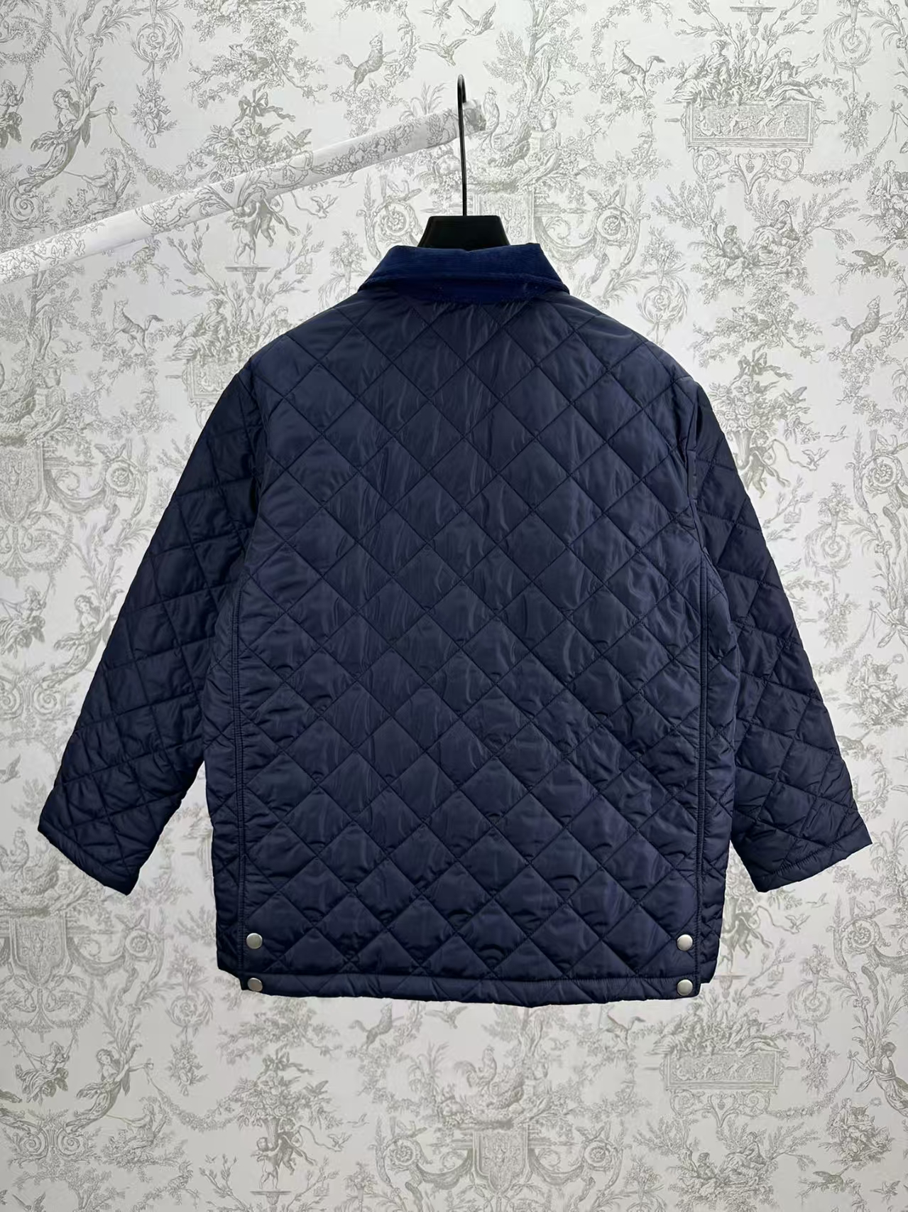 Prada Recycled Nylon Jacket - Royal Blue, Short, Velvet Collar