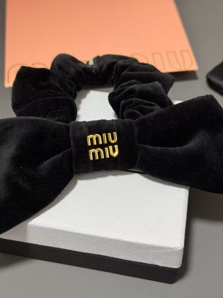Iconic Logo Hair Scrunchie - Miu Miu Classic Hair Accessory