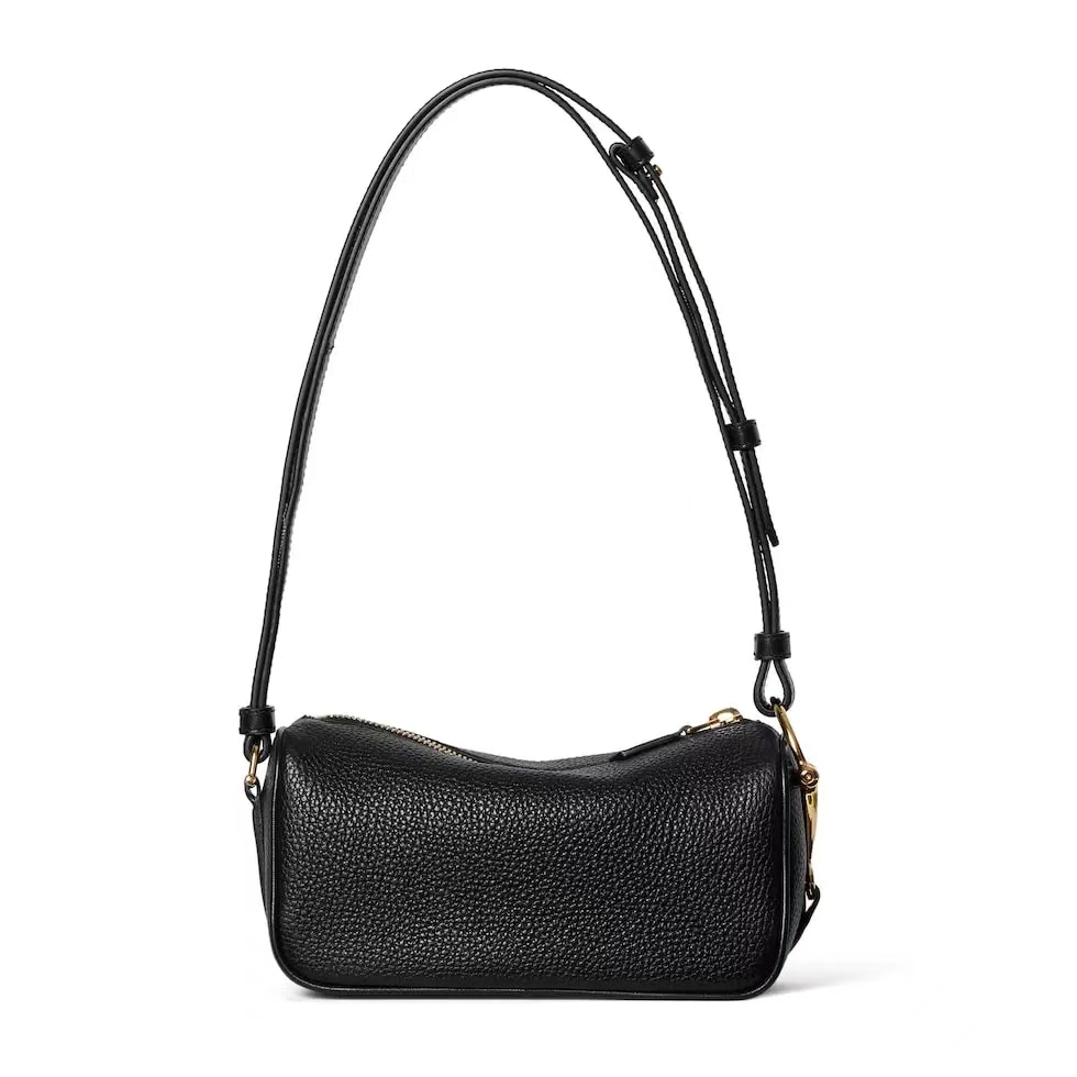Gucci Half Horsebit Mini Bag | Black Grained Soft Leather with Half Horsebit Detail