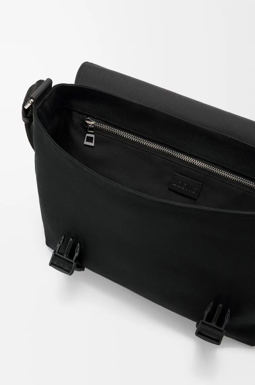 LOEWE Flex Messenger Bag - Medium, Khaki/Black Canvas & Nubuck