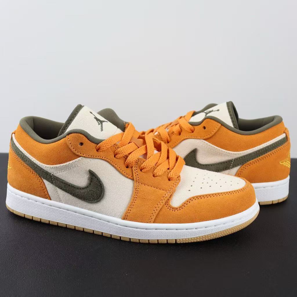 Nike Air Jordan 1 Low SE Light Khaki Olive Men's Sports Shoes