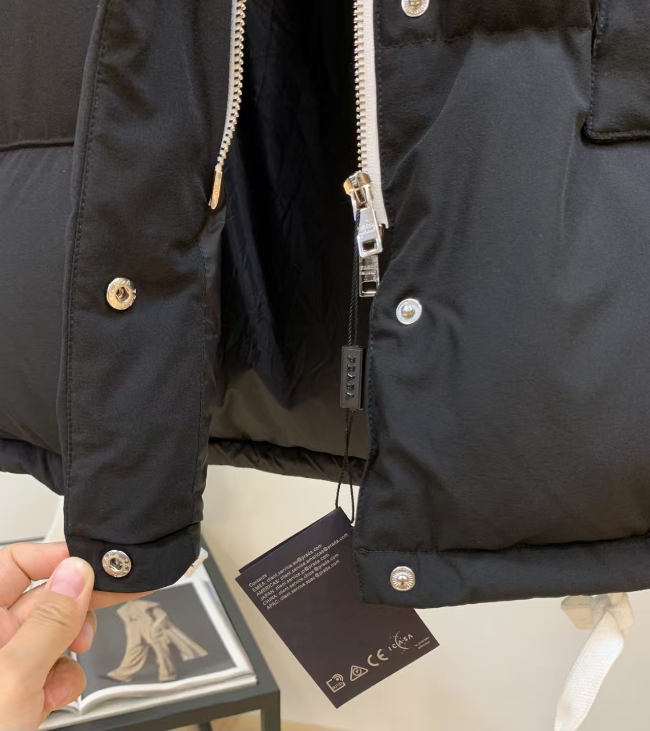 Prada Blue Canvas Parka Coat - Men‘s/Women’s, Oversized Fit