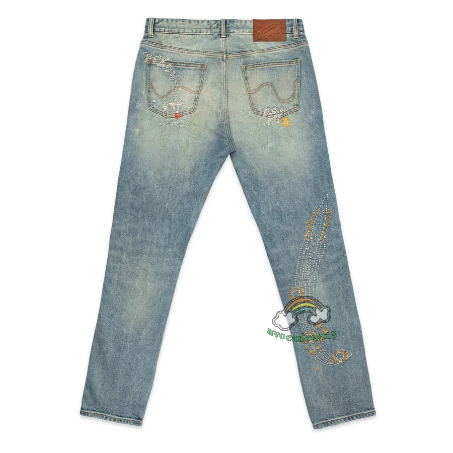 NWTBBC Icecream Embroidery Running Dog Men's Jeans Size 30-40