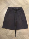fear of god distressed shorts with belt