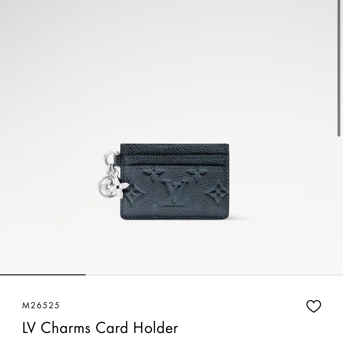 Louis Vuitton Monogram Shine Cardholder | Cowhide Leather with LV Ring Charm