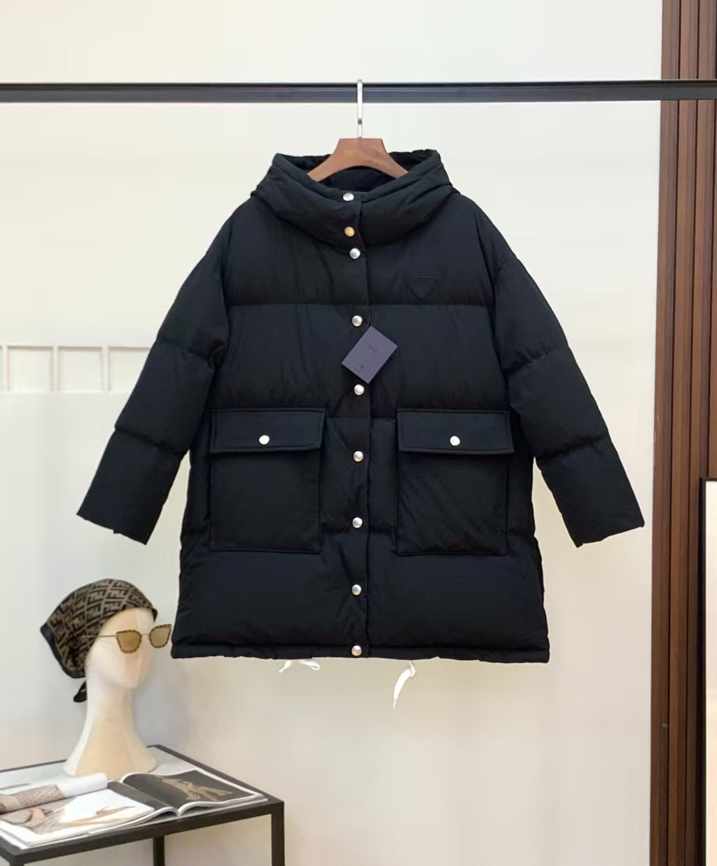 Prada Blue Canvas Parka Coat - Men‘s/Women’s, Oversized Fit