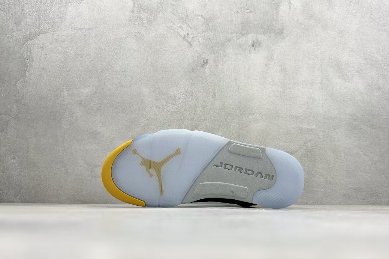 Air Jordan 5 Retro White & Yellow | Mid-Top Vintage Basketball Sneaker