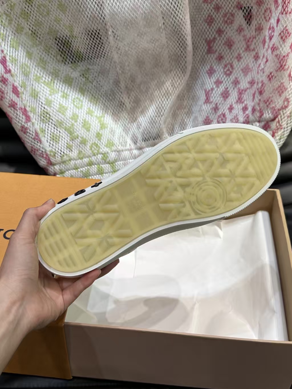 Louis Vuitton Monogram Men's White Leather Casual Sneaker | Iconic Athletic Shoe