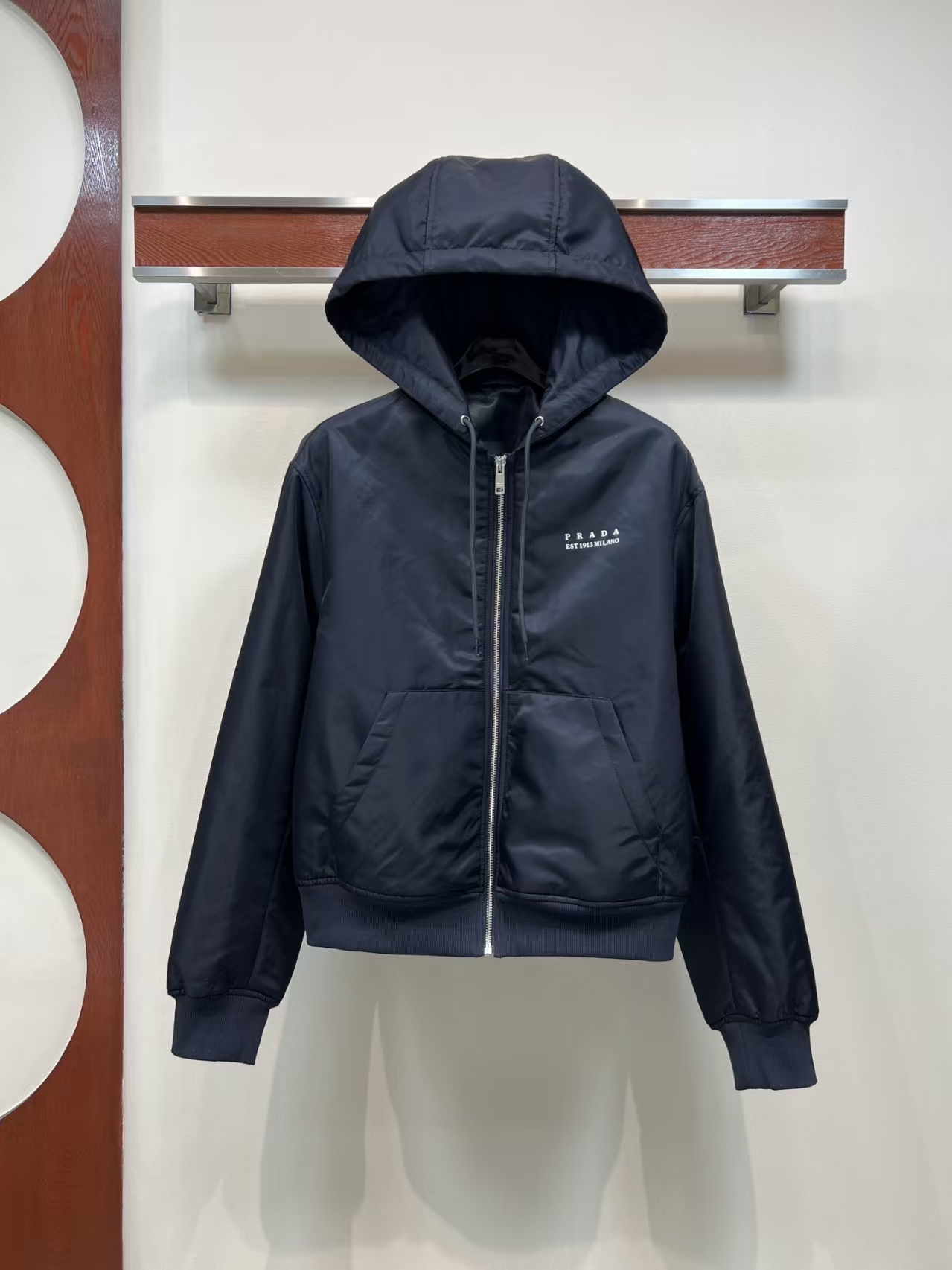 Prada Blue Lightweight Re-Nylon Hooded Jacket - Men‘s/Women’s