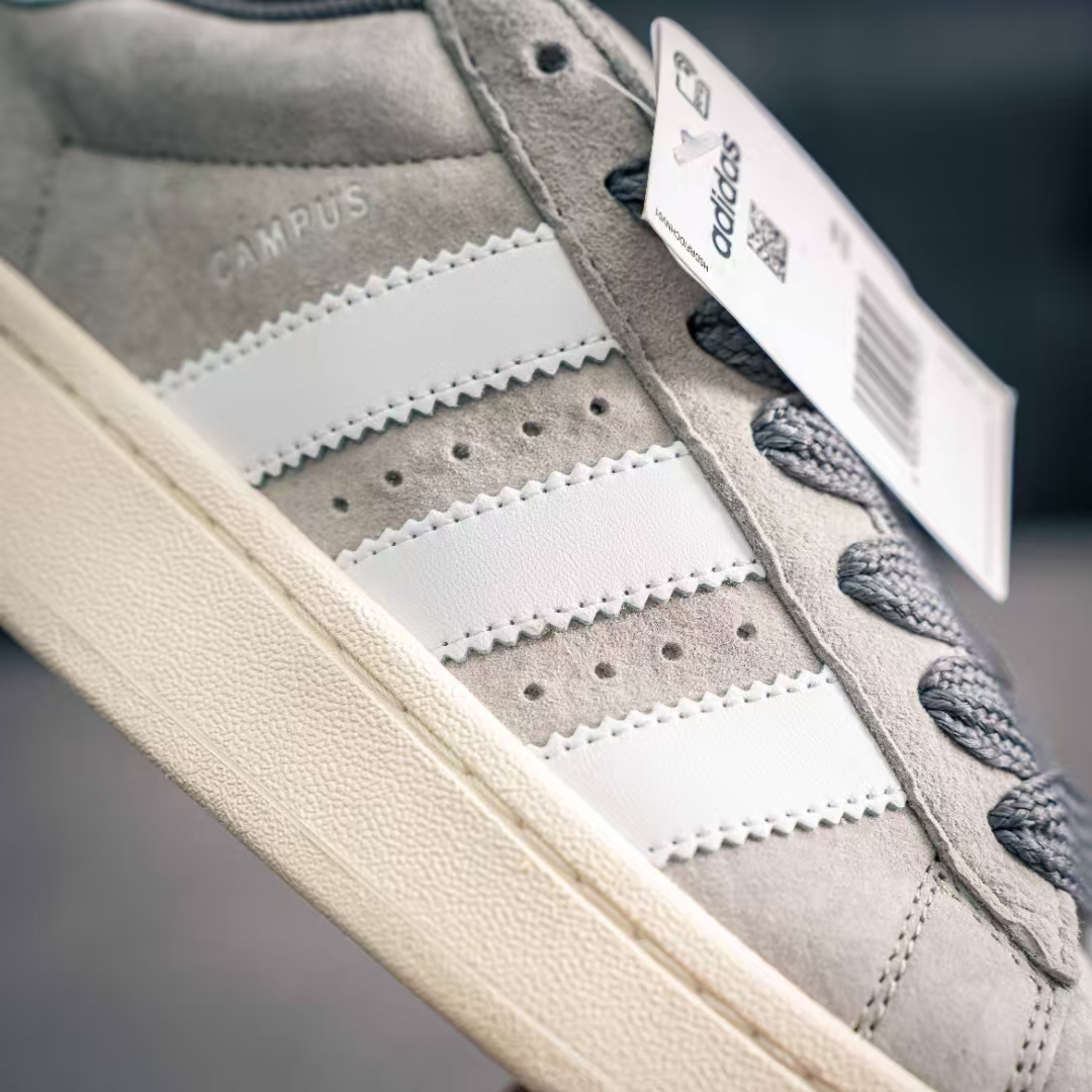 Adidas Originals Campus 00s Medium Grey Suede & White | Classic Retro Casual Skate Sneakers