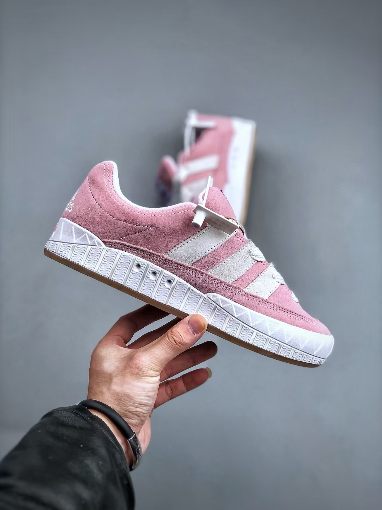 adidas Originals Adimatic Low White & Light Pink | Retro Chunky Skate Sneaker
