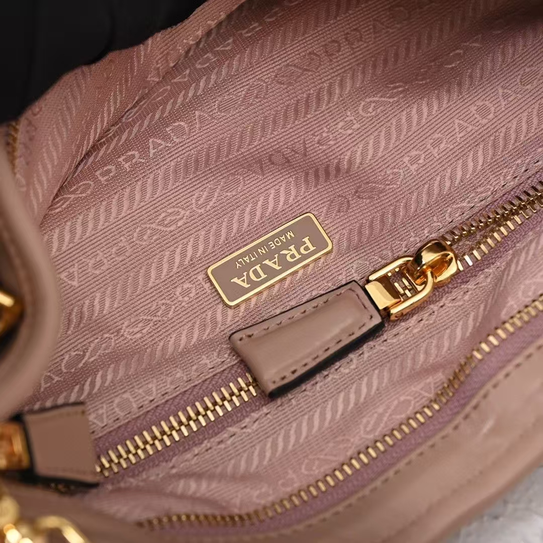 Prada Lily of the Valley Medium Bonnie Leather Bag | Fresh Pastel Hue & Geometric Design