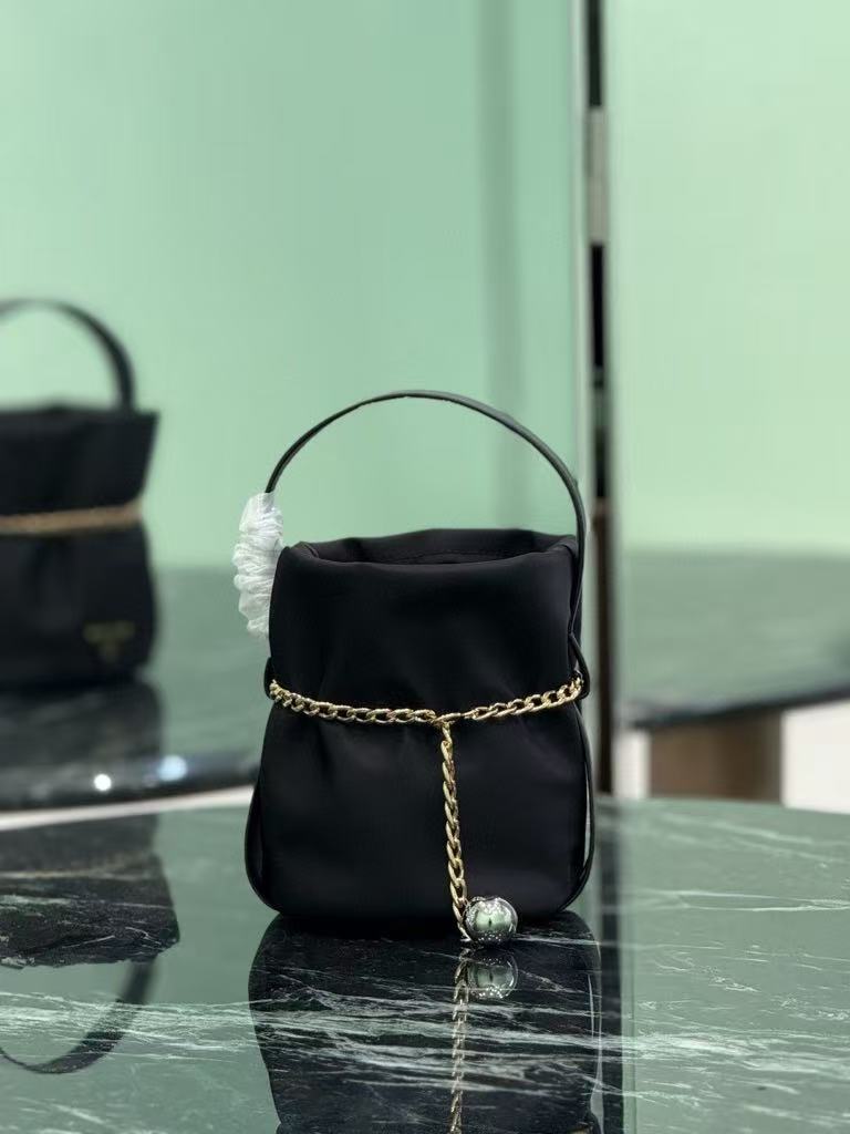 Prada Mini Wide-mouth Bag - Petit Sac Noir