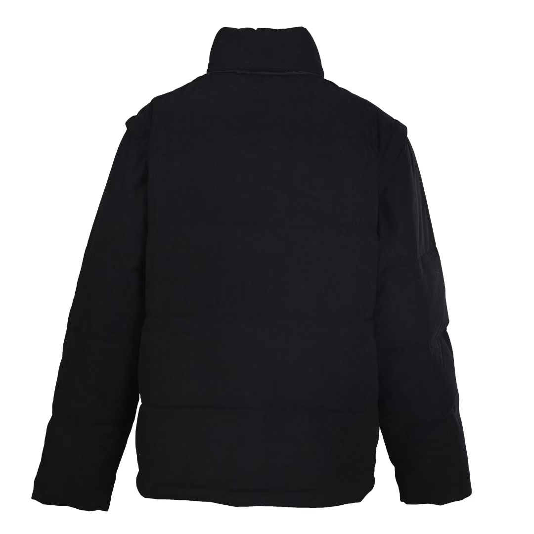 Prada Black Reversible Velvet Down Jacket | Detachable Sleeves & Re-Nylon Lining