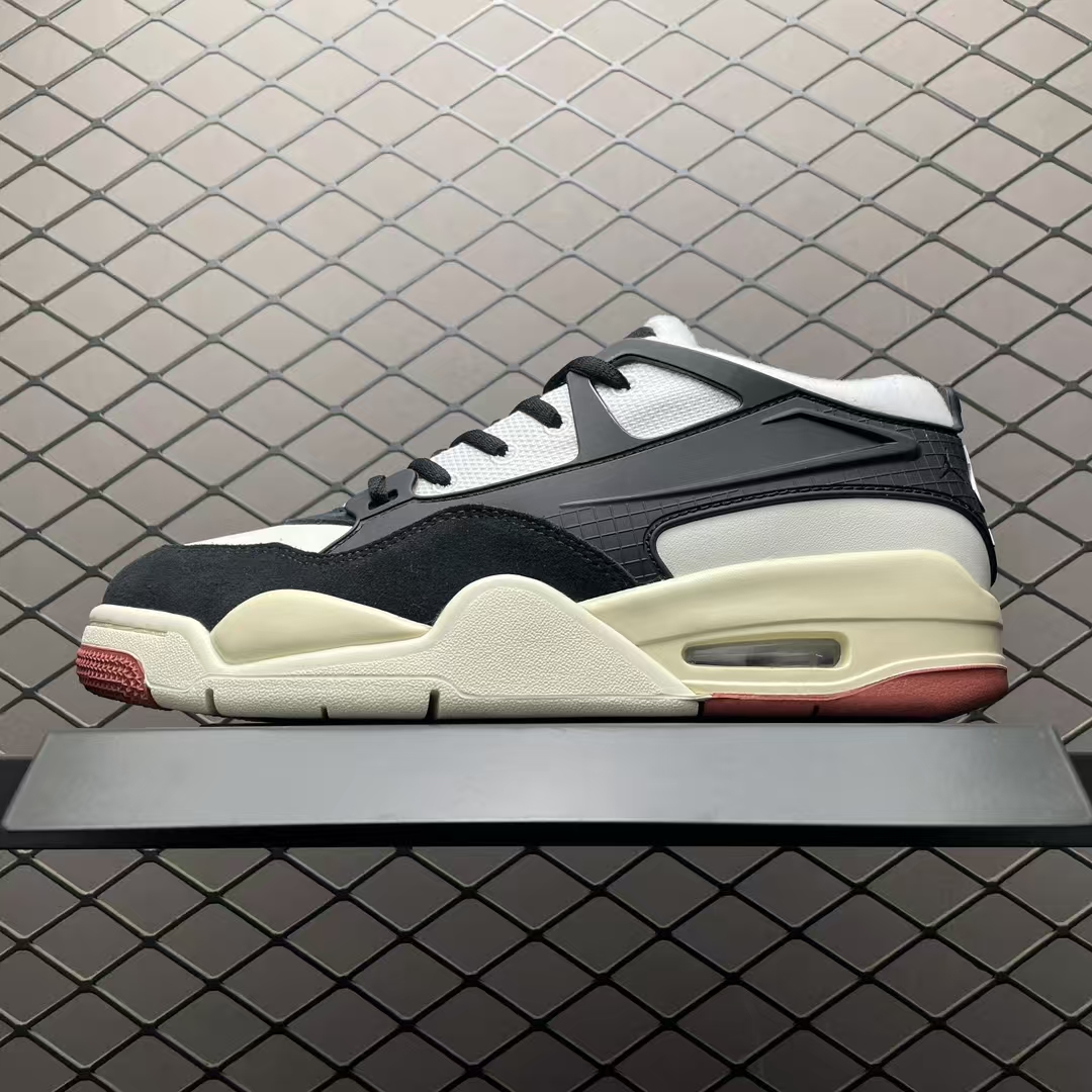 Air Jordan 4 “RM JA4” Low-Top Basketball Shoe in Oatmeal & Black | Premium Retro Sneaker