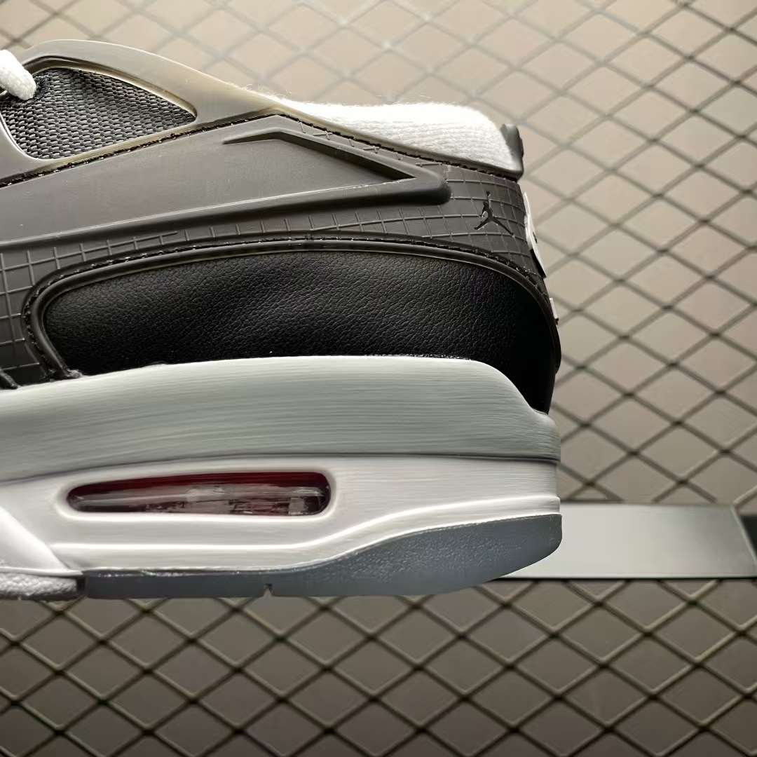 Air Jordan 4 “RM JA4” Low-Top Basketball Shoe in White & Black | Premium Retro Sneaker