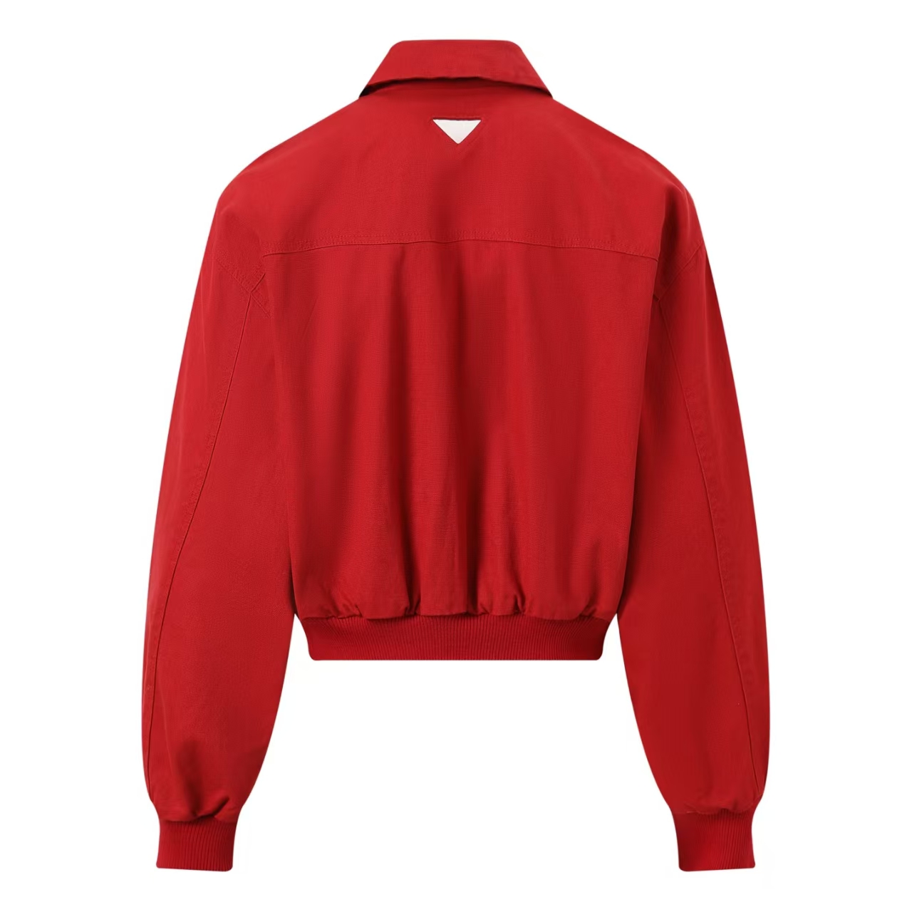 Prada Red Vintage Canvas Jacket | Relaxed Fit & Conceptual Logo