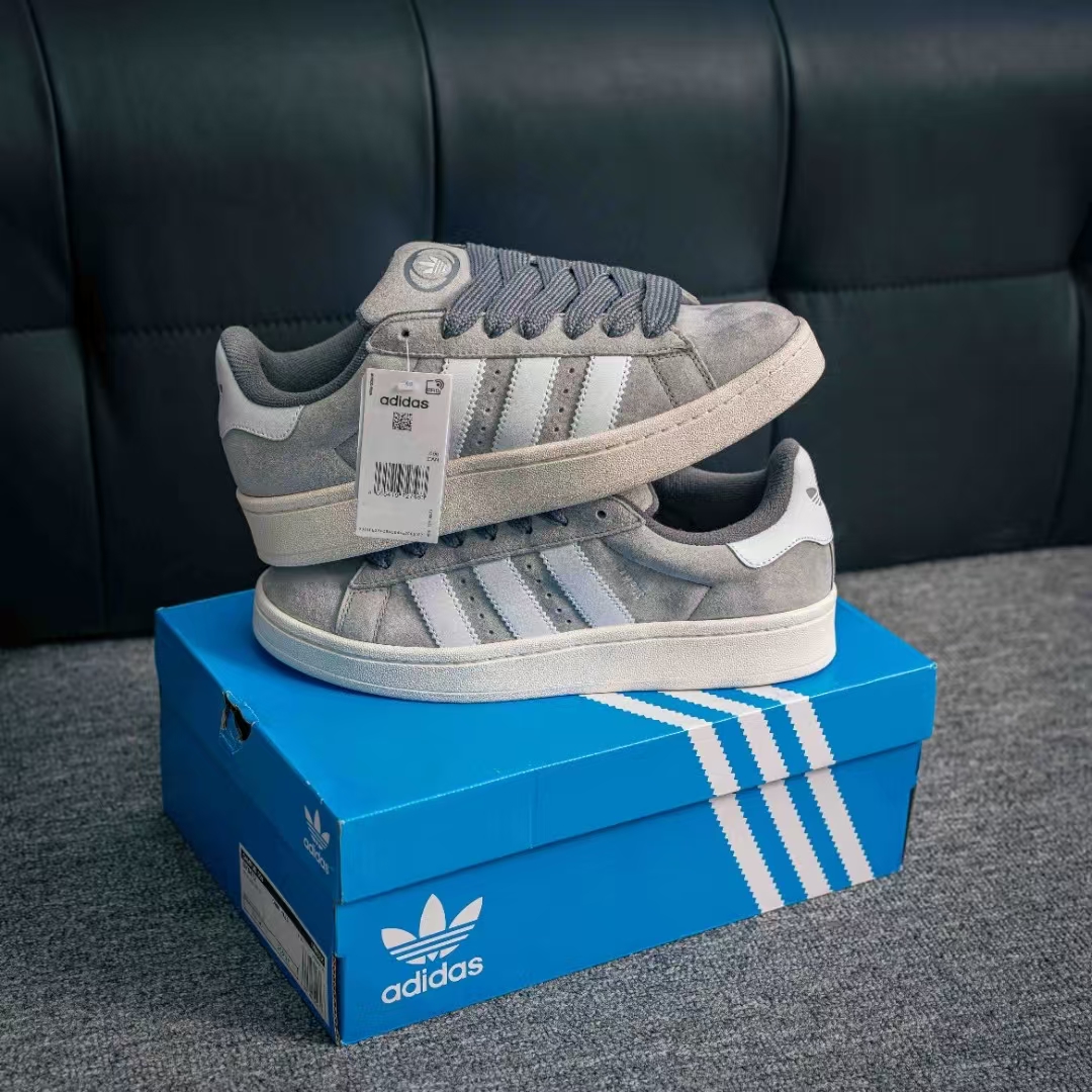 Adidas Originals Campus 00s Medium Grey Suede & White | Classic Retro Casual Skate Sneakers