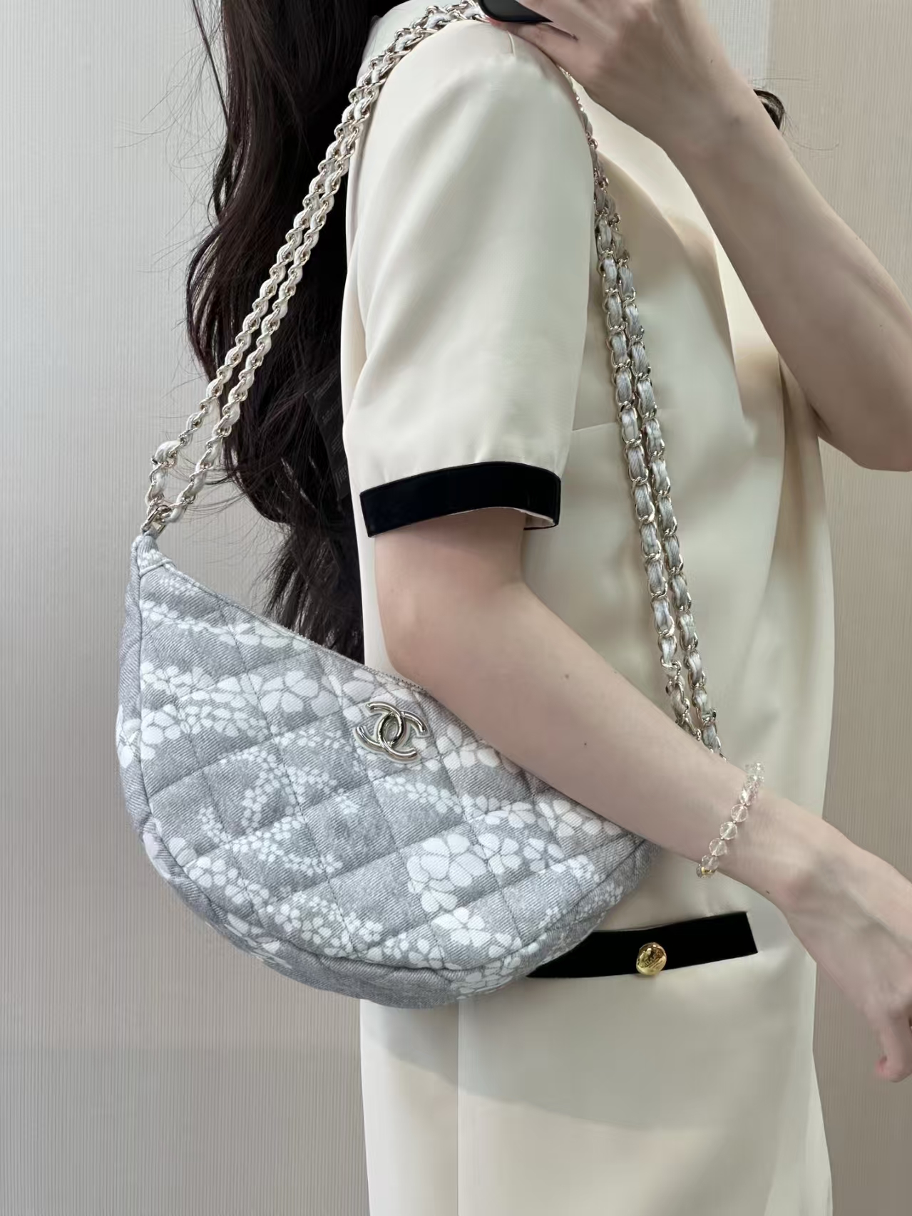 CHANEL 25M Beach Collection Crescent Bag