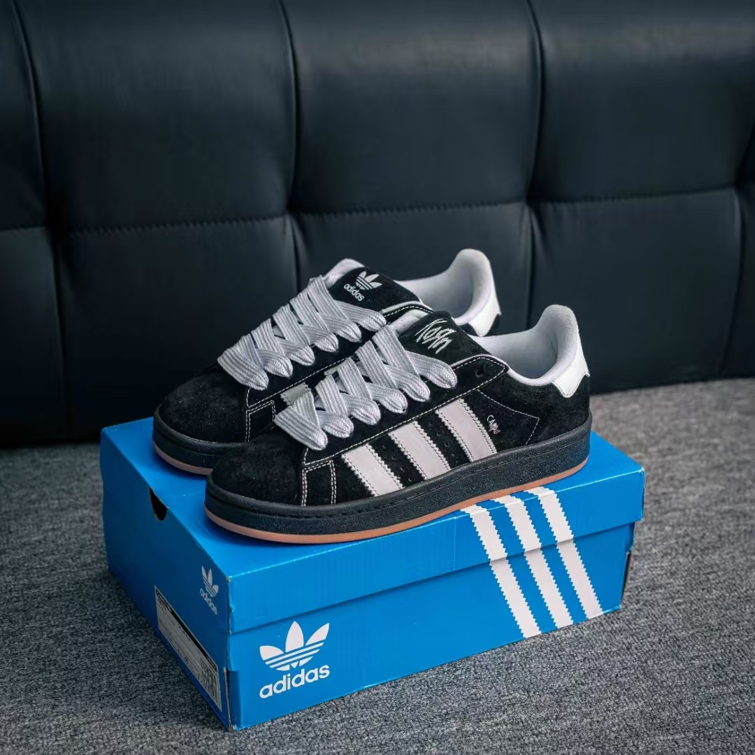 Adidas Originals Campus 00s Black Suede & White | Classic Retro Casual Skate Sneakers