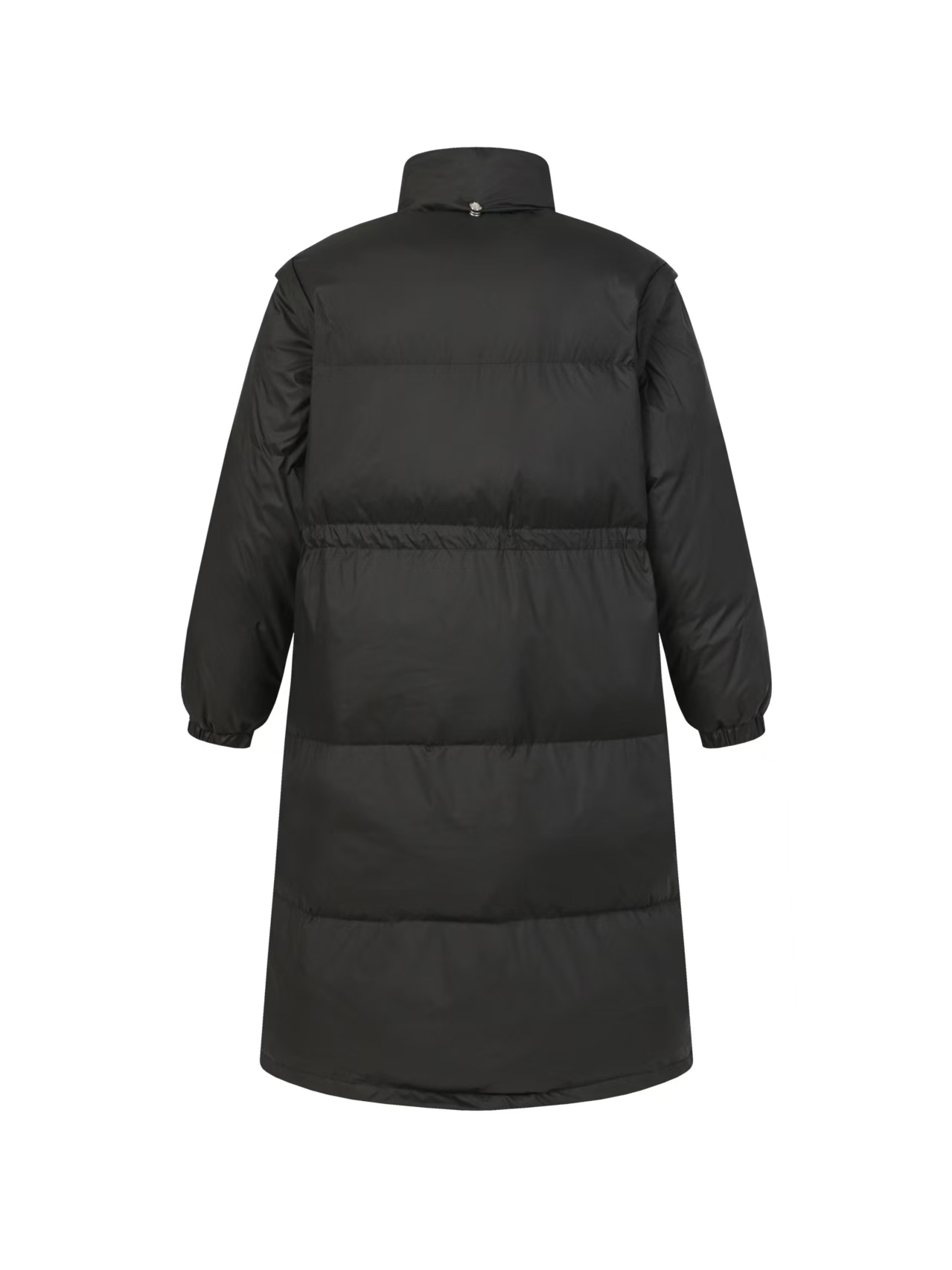 Prada Black/Blue Re-Nylon Down Jacket | Detachable Sleeves & Drawstring Waist