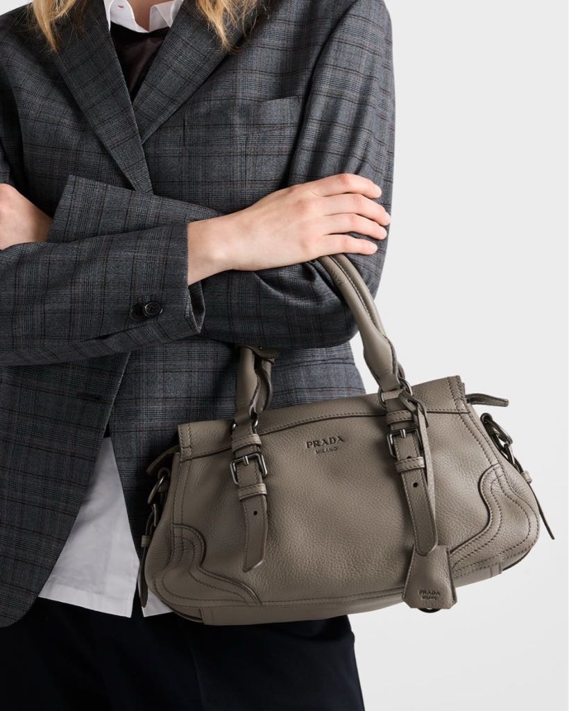 PRADA Large Leather Tote - Timeless Saffiano Craftsmanship