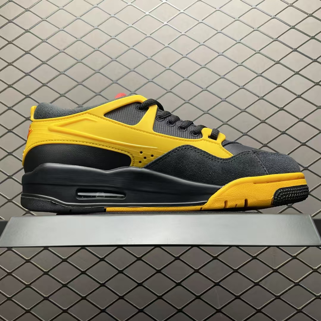 Air Jordan 4 “RM JA4” Low-Top Basketball Shoe in Black & Yellow | Premium Retro Sneaker
