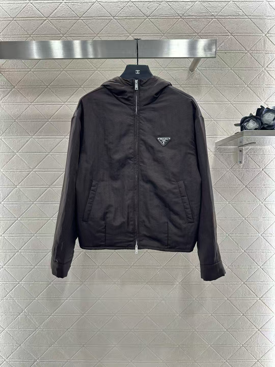 Prada  Re-Nylon Short Jacket | Boxy Tech Silhouette & Iconic Triangle Logo