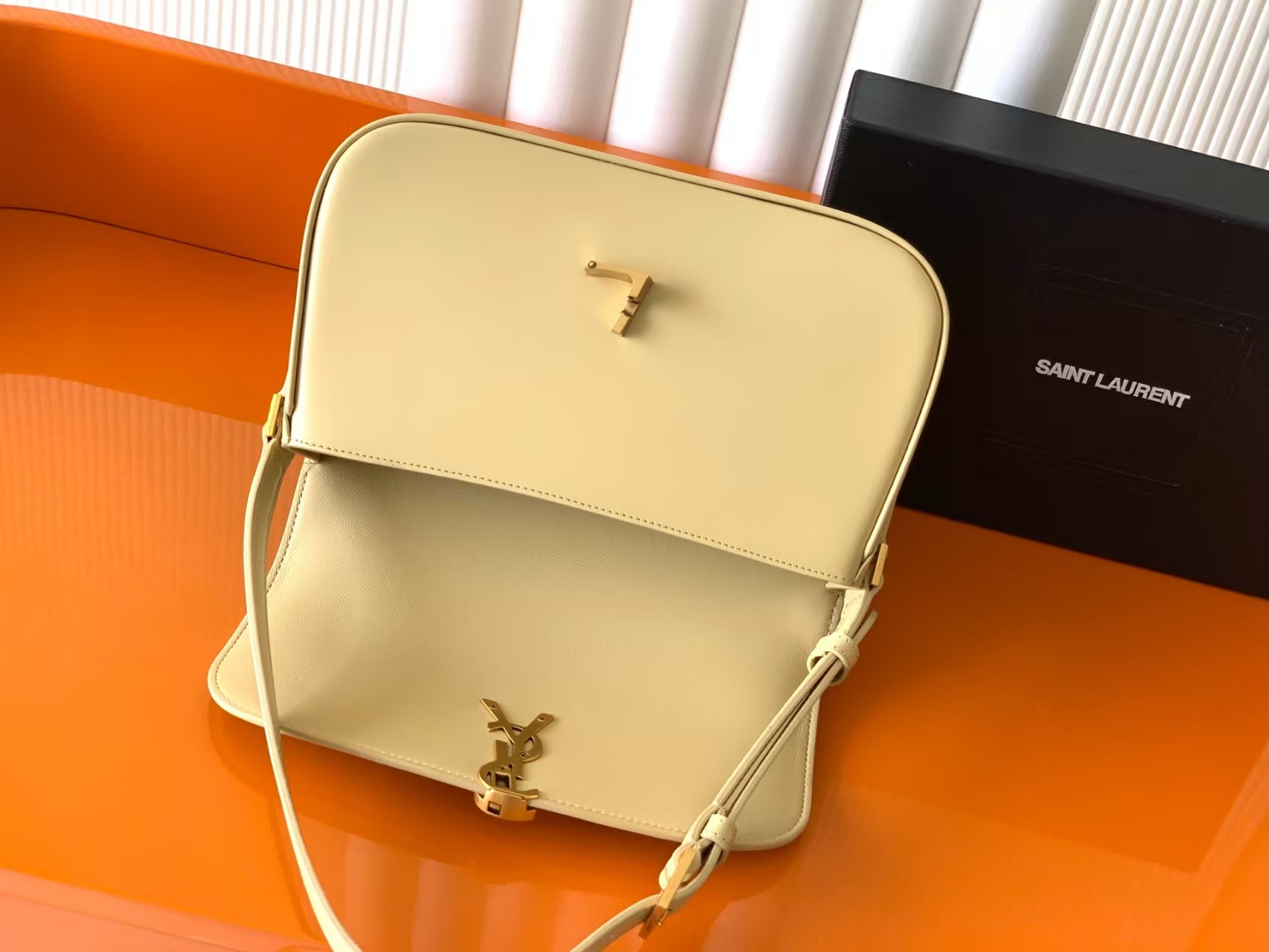 YSL Box Leather Handbag