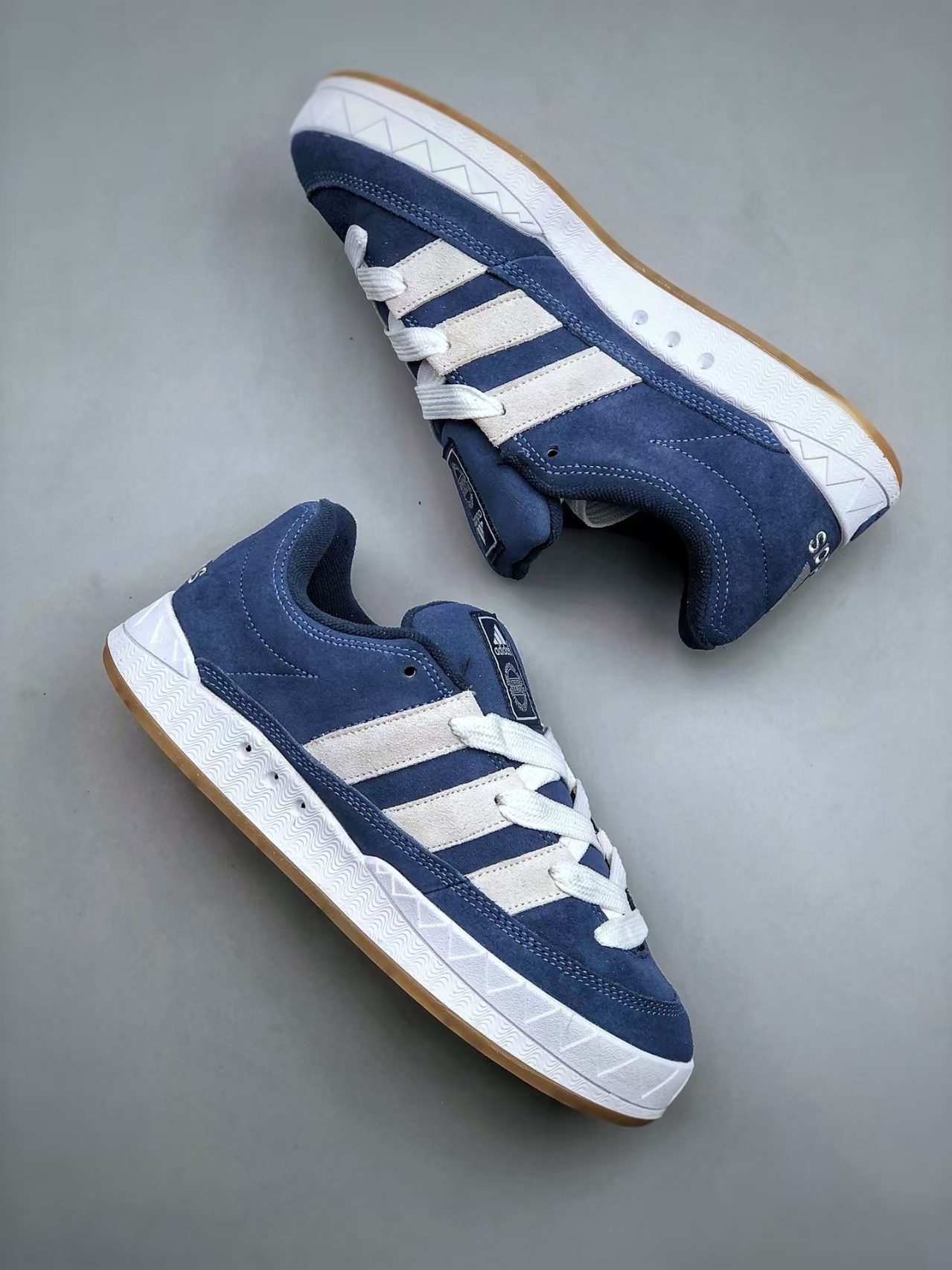 adidas Originals Adimatic Low White & Navy | Retro Chunky Skate Sneaker